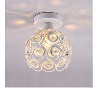 TOKIUS Plafonnier Luminaire Cristal en Métal Lustre Abat-jour E27 Industriel Suspension Moderne pour Chambre d'enfan Salon