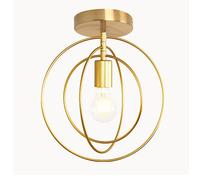 TOKIUS Plafonnier Rond Industriel Créatif Lampe de Plafond Moderne Métal réglable 360° Luminaire E27 pour Chambre d’enfant Bar