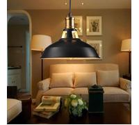 TOKIUS Suspension Luminaire Vintage en Métal Lustre Industriel Lampe E27 Fil Réglable pour Salon Chambre Restaurent (Noir Blanc)