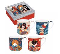 TOKYO coffret 4 mugs 30 n porcelaine