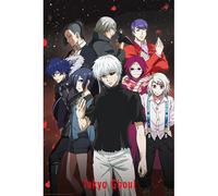 Tokyo Ghoul - Group - Manga Anime Poster - Dimensions : 61 x 91,5 cm + 1 paquet tesa Powerstrips® - Contenu : 20 pièces