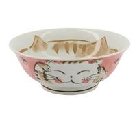 Tokyo Japan Design Chats Kawaii Cat Tayo Bol Black Green Blue & Pink | Nippon Porcelaine Ramen Riz Nouilles Soupes Sucrées Bol pour chat (Fuku Cat Red 20 x 8 cm, 1000 ml)
