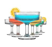 TOLASTO Lot de 6 verres à cocktail, 200 ml, pour expresso, martini, pour servir des cocktails, des fêtes, Manhattan comme verre de bar ou bar à domicile