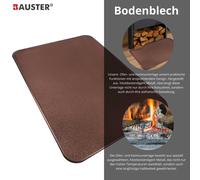 BAUSTER® Plaque de sol 80 x 60 cm - Plaque de cheminée - Plaque de sol robuste - Couleur cuivre