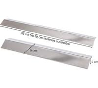 Tôle flammée en acier inoxydable étroite, variable 35-59 cm / 9 cm