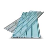 Tôle Trapézoïdale Transparente,Panneaux de Toiture Isolants,Plaque Ondulées (3 Pcs,0.9x1.3m)