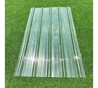 Tôle Trapézoïdale Transparente,Panneaux de Toiture Ondulées,Plaque Courbée (7 Pcs,0.9x0.5m)