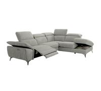 TOLEDO - Canapé d'Angle Droit 1 Relax Electrique Gris Clair