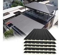 Tôles de toiture isolées en alliage, Le toit ondulé en aluminium isolé de noyau lambrisse la serre chaude garage hangar pergola des panneaux 0.8-1.5m