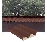 Tôles de toiture isolées en alliage, Panneaux de toit en aluminium isolés tente noyau for le hangar pergola mur(Brown,L-0.8m/2.6ft)