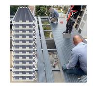 Tôles de toiture isolées en alliage, Panneaux de toit en alun, paquet 12, gris brun, 1 à 2,5 m, for maison mobile, pergola, terrasse Stable