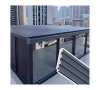 Tôles de toiture isolées en alliage, Panneaux de toiture ondulés en aluminium isolés, 0,8-1,5 m, isolation thermique, coupe facile for patio(1pc,1.5m/4.9ft)