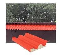 Tôles de toiture isolées en alliage, Panneaux ondulés en aluminium de toit tente noyau isolé 0.8-1.5m for le hangar pergola(Orange,L-1m/3.3ft)