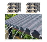 Tôles de toiture isolées en alliage, Paquet de 6 panneaux toit ondulés en aluminium, gazebo drainage 0.8 à 1.5m, utilisation coopérative