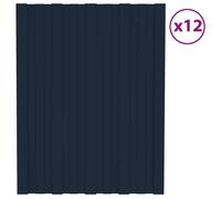 Tôles de toiture - Panneaux de toiture 12 pcs - vidaXL - acier galvanisé - anthracite - 60 x 45 cm 5087641