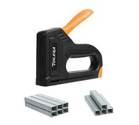 TOLESA Kit de pistolet à agrafes robuste 4 en 1, agrafeuse manuelle pour tissus d'ameublement avec 2000 agrafes pour menuiserie sur bois, artisanat mural, bricolage With 1200 Staples