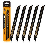 TOLESA Lames De Scie Sabre Pour Métaux Lourds 225mm 14tpi Lames De Scie à Guichet Pour Tuyaux En Métal, Tôles, Barres d'Armature, Lames De Scie Sabre En Fonte Bi-Métal Meilleure Résistance