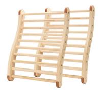 TOLHYUN Lot de 2 chaises de sauna en bois antidérapantes, non toxiques, confortables en forme de S avec dossier, accessoires de sauna pour tout tonneau ou sauna infrarouge (assemblage requis)