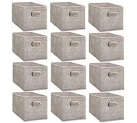 Tolinux Lot de 12 Boîtes Beige Chiné