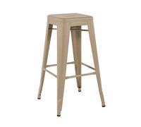 Tolix - Tabouret haut empilable Beige