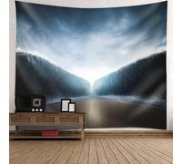 Tolldek Tapisserie murale motif vague océan, paysage naturel, tapisserie murale en polyester pour nappe, décoration de chambre à coucher, multicolore, 200 x 200 cm