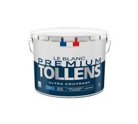 Tollens - Peinture Blanche - Murs, Plafonds & Boiseries - Blanc Premium - Toutes PIèces - Ultra couvrante - Lessivable - Rapide - Ecolabel - Mat - BLANC - 10L = 120m²