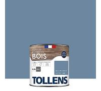 Tollens - Peinture extérieure bois 2 en 1 - Ultra Résistante - Finition Satin - Laque Riche en Résine - Pour Toute Boiserie Extérieure - Sans Sous-Couche - Satin - Bleu Provence - 0,5L = 8m2