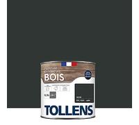 Tollens - Peinture extérieure bois 2 en 1 - Ultra Résistante - Finition Satin - Laque Riche en Résine - Pour Toute Boiserie Extérieure - Sans Sous-Couche - Noir - 0,5L = 8m2