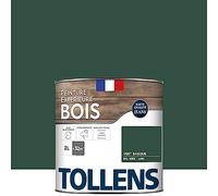 Tollens - Peinture extérieure bois 2 en 1 - Ultra Résistante - Finition Satin - Laque Riche en Résine - Pour Toute Boiserie Extérieure - Sans Sous-Couche - Satin - Vert Basque - 2L = 32m2