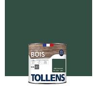 Tollens - Peinture extérieure bois 2 en 1 - Ultra Résistante - Finition Satin - Laque Riche en Résine - Pour Toute Boiserie Extérieure - Sans Sous-Couche - Vert Basque - 0,5L = 8m2