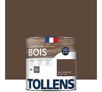 Tollens - Peinture extérieure bois 2 en 1 - Ultra Résistante - Finition Satin - Laque Riche en Résine - Pour Toute Boiserie Extérieure - Sans Sous-Couche - Satin - Brun Normand - 2L = 32m2