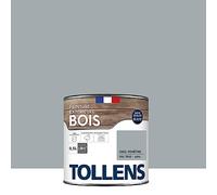 Tollens - Peinture extérieure bois 2 en 1 - Ultra Résistante - Finition Satin - Laque Riche en Résine - Pour Toute Boiserie Extérieure - Sans Sous-Couche - Gris Fenêtre - 0,5L = 8m2