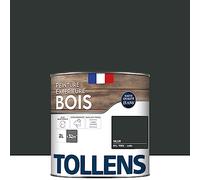 Tollens - Peinture extérieure bois 2 en 1 - Ultra Résistante - Finition Satin - Laque Riche en Résine - Pour Toute Boiserie Extérieure - Sans Sous-Couche - Satin - Noir - 2L = 32m2
