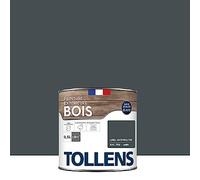 Tollens - Peinture extérieure bois 2 en 1 - Ultra Résistante - Finition Satin - Laque Riche en Résine - Pour Toute Boiserie Extérieure - Sans Sous-Couche - Gris Anthracite - 0,5L = 8m2