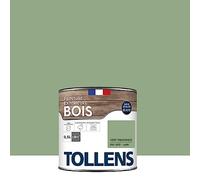 Tollens - Peinture extérieure bois 2 en 1 - Ultra Résistante - Finition Satin - Laque Riche en Résine - Pour Toute Boiserie Extérieure - Sans Sous-Couche - Vert Provence - 0,5L = 8m2