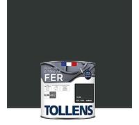 Tollens - Peinture extérieure fer 2 en 1 - Ultra Résistante - Protection antirouille - Laque Riche en Résine - Sans Sous-Couche - Entretien Facile - Brillant - Noir Brillant - 0,5L = 8m2