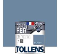 Tollens - Peinture extérieure fer 2 en 1 - Ultra Résistante - Protection antirouille - Laque Riche en Résine - Sans Sous-Couche - Entretien Facile - Brillant - Bleu Provence - 2L = 32m2