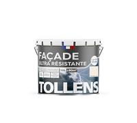 Tollens - Peinture Façade Acrylique Ultra Résistante, Pour Murs Extérieurs, Murets, Abris de Jardin, Mat, Ton Pierre, 10L = 70 m2