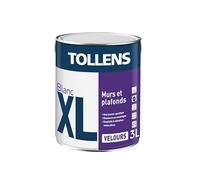 Peinture acrylique velours blanc Tollens 3 litres
