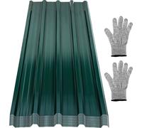 TolleTour 12 pièces tôle trapézoïdale 129x46cm Profiblech SET incl. 1 paire de gants, vert galvanisé tôle de toit 7m² tôle ondulée plaques de toit pour abri de jardin carport