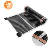 TolleTour 220W/m2, film chauffant Chauffage électrique infrarouge, chauffage au sol, taille des pièces : Longueur 2,0 m, Largeur 0,5 m (7㎡)