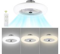 TolleTour 80W Ventilateur de plafond Lampe/ Ventilateur commutable séparément Plafonnier silencieux