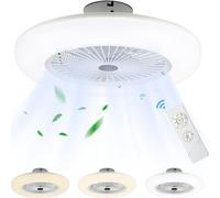 TolleTour 80W Ventilateur de plafond silencieux Plafonnier silencieux Ventilateur à intensité variable
