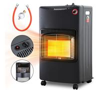 TolleTour Chauffage à gaz 4.2 KW Chauffage à gaz incl. régulateur de pression + tuyau | Poêle à gaz Poêle à gaz céramique avec 3 niveaux | Chauffage à gaz infrarouge Chauffage radiant pour bouteilles