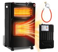 TolleTour Chauffage à gaz 4.2 KW Chauffage à gaz incl. régulateur + tuyau + pince | Poêle à gaz Poêle à gaz céramique avec 3 niveaux | Chauffage à gaz infrarouge Chauffage radiant pour bouteilles de b