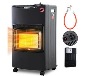 TolleTour Chauffage au gaz Chauffe-gaz Poêle à gaz Chauffage radiant 4.2 KW Cheminée à gaz incl. régulateur de pression + tuyau Chauffage radiant au gaz Bouteilles de butane ou de propane jusqu'à 10kg