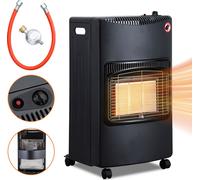TolleTour Chauffage au gaz pour l'intérieur Chauffage au gaz 4200 watts poêle à gaz pour l'intérieur y compris tuyau et détendeur,brûleur céramique infrarouge,radiateur,bouteilles de gaz butane ou pro