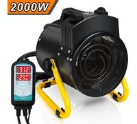 TolleTour Chauffage d'abri de jardin avec régulateur de température 2000W pour les serres