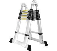 TolleTour Escabeau télescopique Escabeau pliant multi-usages 2.5+2.5m 5M Escabeau multifonctionnel pliable