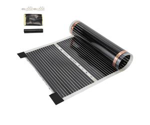 TolleTour Feuille chauffante 220 Watt/m2, set de feuilles chauffantes, chauffage au sol adapté à 6m2, infrarouge-électrique, LxB : 200x50cm (par pièce)